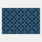 ラッピング紙- 3階調の青 ラッピングペーパーシート (正面)