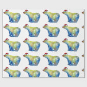 ラッピング紙, 30 in x 6 ft Bear Santa ラッピングペーパー (フラット)