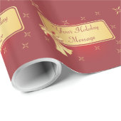 ラッピング紙- Burgundyの金ゴールド – カスタマイズ可能 ラッピングペーパー (ロールコーナー)