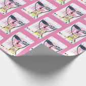 ラッピング紙- Itガールピンク ラッピングペーパー (角)