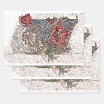 ラッピング紙: WILLIAM MORRIS :ハニーサックル