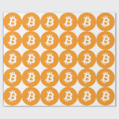 ラッピング紙Bitcoin Crypto Currencyロゴ ラッピングペーパー (フラット)