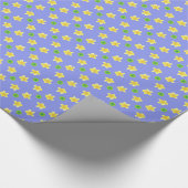 ラッピング紙Primroses on Violet Blue, Polkas ラッピングペーパー (角)