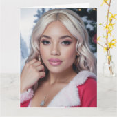 ラッピーX'MAS カード (黄色い花)