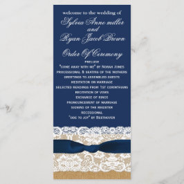 ラッフェイクプ、素朴なウェディングプログラム茶の長さ プログラム