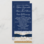 ラッフェイクプ、素朴なウェディングプログラム茶の長さ プログラム (正面/裏面)