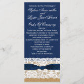 ラッフェイクプ、素朴なウェディングプログラム茶の長さ プログラム (正面)