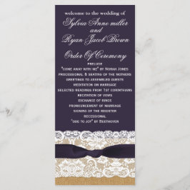 ラッフェイクプ、素朴なウェディングプログラム茶の長さ プログラム