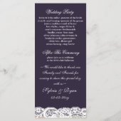 ラッフェイクプ、素朴なウェディングプログラム茶の長さ プログラム (裏面)