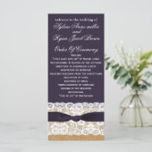 ラッフェイクプ、素朴なウェディングプログラム茶の長さ プログラム (スタンド正面)