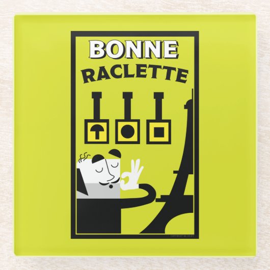 ラッフランスのレット ガラスコースター (正面)