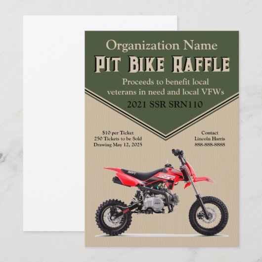 ラッフルカード 招待状 (正面/裏面)