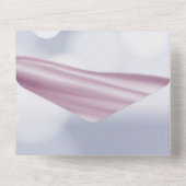 ラッフルズかわいい女の子と真珠のベビーシャワー オールインワン招待状 (裏面)