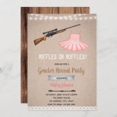 ラッフルズまたはラッフルズの性別による招待状の表示 招待状 (正面/裏面)