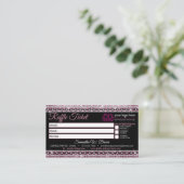 ラッフルチケットグリッツピンクジュエリー店 名刺 (スタンド正面)