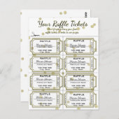 ラッフルチケットゴールデン紙吹雪 ポストカード (正面/裏面)