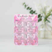 ラッフルチケットピンクシェブロン ポストカード (スタンド正面)