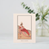 ラッフルドレスウェジェナーフランスの新しいファッション ポストカード (スタンド正面)