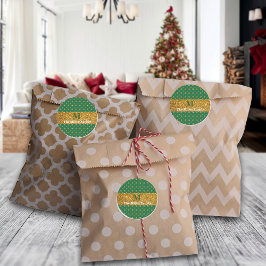 ラッフル ダッフル クリスマス グリッター ポルカ ドット カスタム ラウンドシール