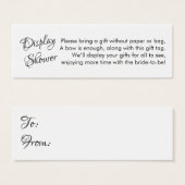 ラップかわいらしブライダルシャワーミニギフトカードなし (正面&裏面)