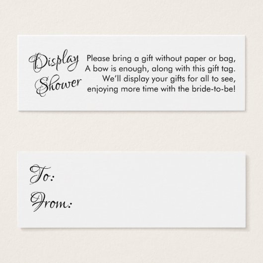 ラップかわいらしブライダルシャワーミニギフトカードなし (正面&裏面)