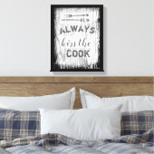 ラップされたキャンバスキッチンウォールアートかわいい引用文 キャンバスプリント (インサイチュ (寝室))