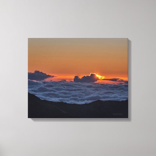 ラップされたキャンバス上のSunrise at Haleakala写真 キャンバスプリント (正面)