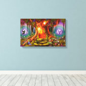 ラップされたキャンバス魔法ツリー キャンバスプリント (インサイチュ (ウッドフロア))