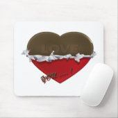 ラップされていないチョコレートハートがあなたを愛する マウスパッド (マウス)
