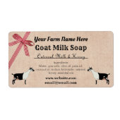 ラップとプレイドヤギのミルク石鹸ラベル – アルパイン ラベル (正面)