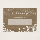 ラップにノーと言うブライダルシャワーギフトカード (裏面)