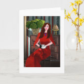 ラップに座るリーマリーのクリエイティブデザイン カード (黄色い花)