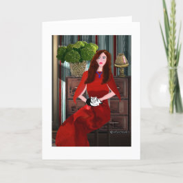 ラップに座るリーマリーのクリエイティブデザイン カード