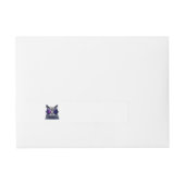 ラップのまわりに住所 シールクラシック、1" x 7.25インチ ラップアラウンド宛名ラベル (正面)