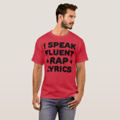 ラップの歌詞がペラペラ ギフト Tシャツ (正面フル)