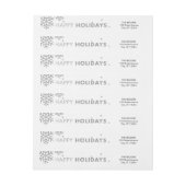 ラップアラウンドハッピーホリデーズ住所 シールシルバー ラップアラウンドラベル (シート)