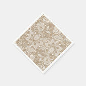 ラップアンドレースシャビーシックな紙ナプキン スタンダードカクテルナプキン (角)