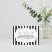 ラップインサートカードベビーまたはブライダルシャワーブラック エンクロージャーカード (スタンド正面)