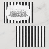 ラップインサートカードベビーまたはブライダルシャワーブラック エンクロージャーカード (正面/裏面)