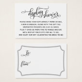 ラップエレガント表示なしブライダルシャワーギフトラベル (正面&裏面)