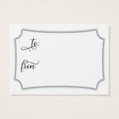 ラップエレガント表示なしブライダルシャワーギフトラベル (裏面)