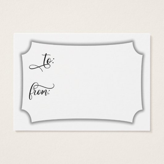 ラップエレガント表示なしブライダルシャワーギフトラベル (裏面)