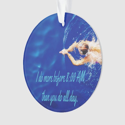 ラップスイミングチームやる気を起こさせる感動的 オーナメント (正面)