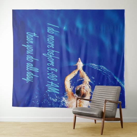 ラップスイミングチームやる気を起こさせる感動的 タペストリー (インサイチュ(横))