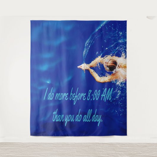 ラップスイミングチームやる気を起こさせる感動的 タペストリー (正面)