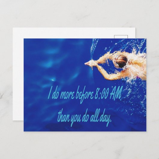 ラップスイミングチームやる気を起こさせる感動的 ポストカード (正面/裏面)