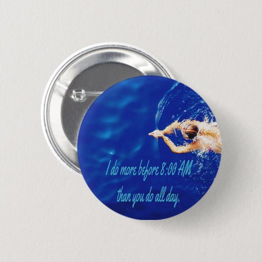 ラップスイミングチームやる気を起こさせる感動的 缶バッジ (正面&裏面)