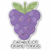 ラップトップおもしろい用フルーツパンプブドウかわいい シール (正面)