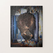 ラップトップで猫をラップするか、自分で作る ジグソーパズル (縦)