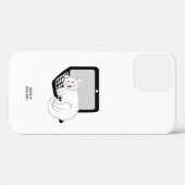 ラップトップで眠っている白猫Apple iPhone 12 Pro Case-Mate iPhoneケース (裏面 (横))